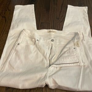 Madewell wide leg white denim stovepipe  jeans